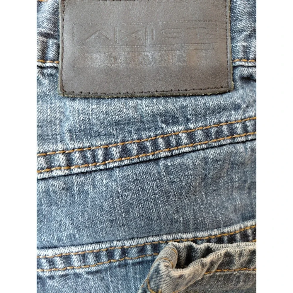 Axist Mens Straight Leg Blue Denim Jeans Medium Wash 100% Cotton 38x30 RN37763
